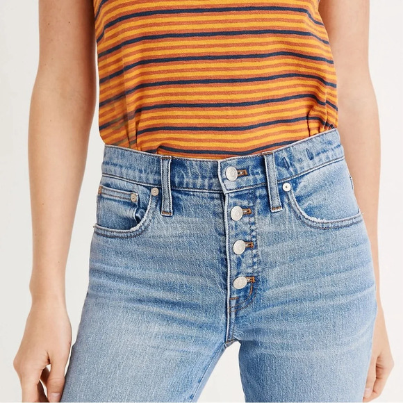 Madewell Cali Demi-Boot Jeans in Dory Wash: Comfort Stretch Size 24 - Picture 4 of 9